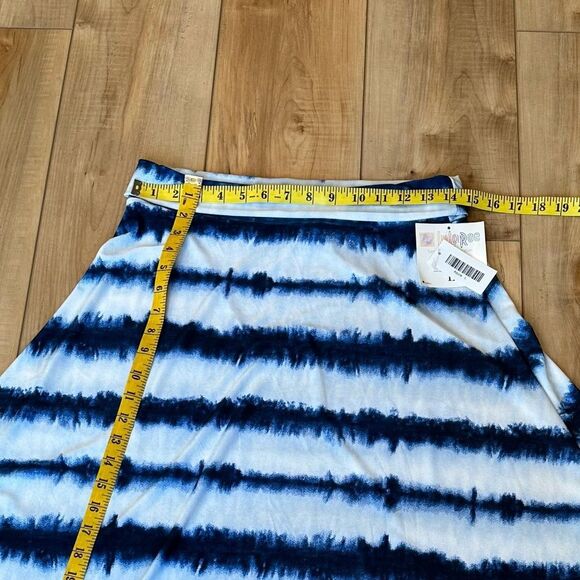 NWT LuLaRoe Azure Skirt Blue - White Size Large - Picture 5 of 8